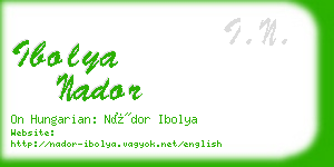 ibolya nador business card